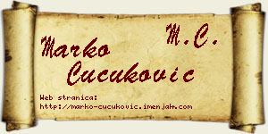Marko Čučuković vizit kartica